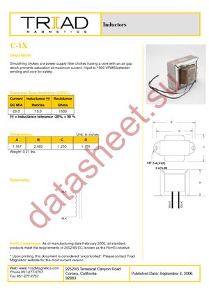 C-1X datasheet  